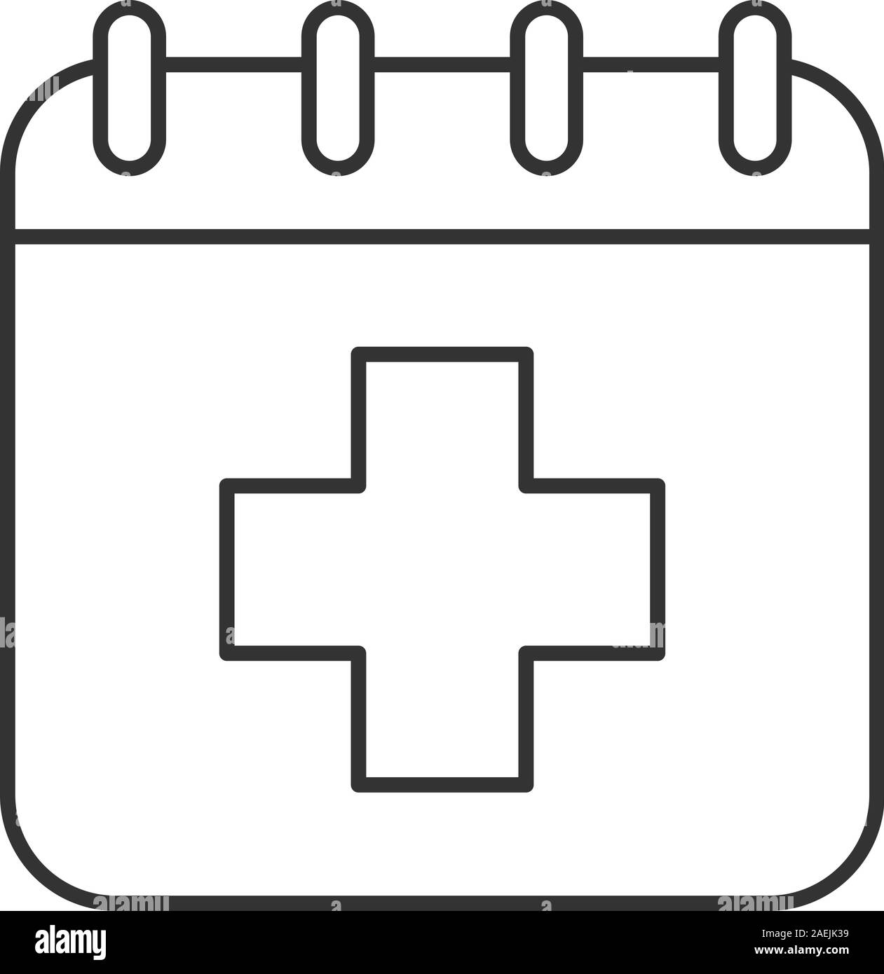 World Health Day linear icon. Thin line illustration. Calendar page