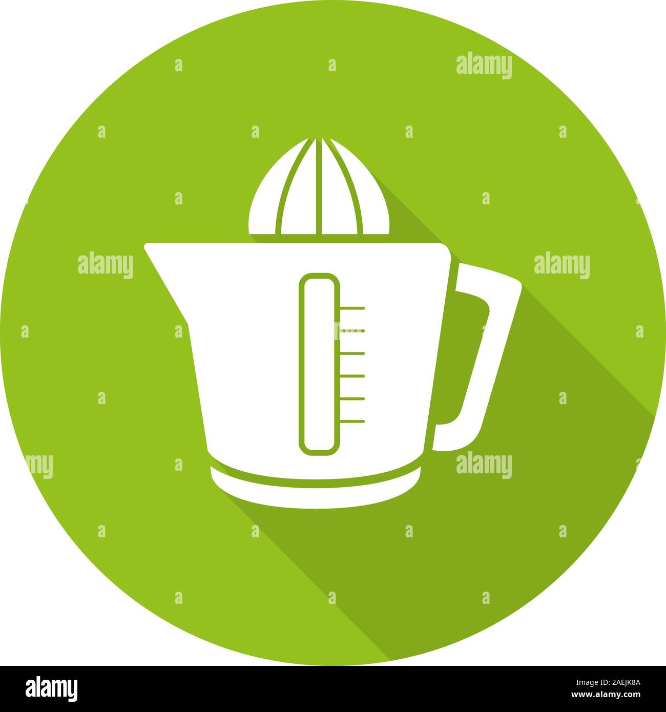 Juicer flat design long shadow glyph icon. Squeezer. Vector silhouette illustration Stock Vector