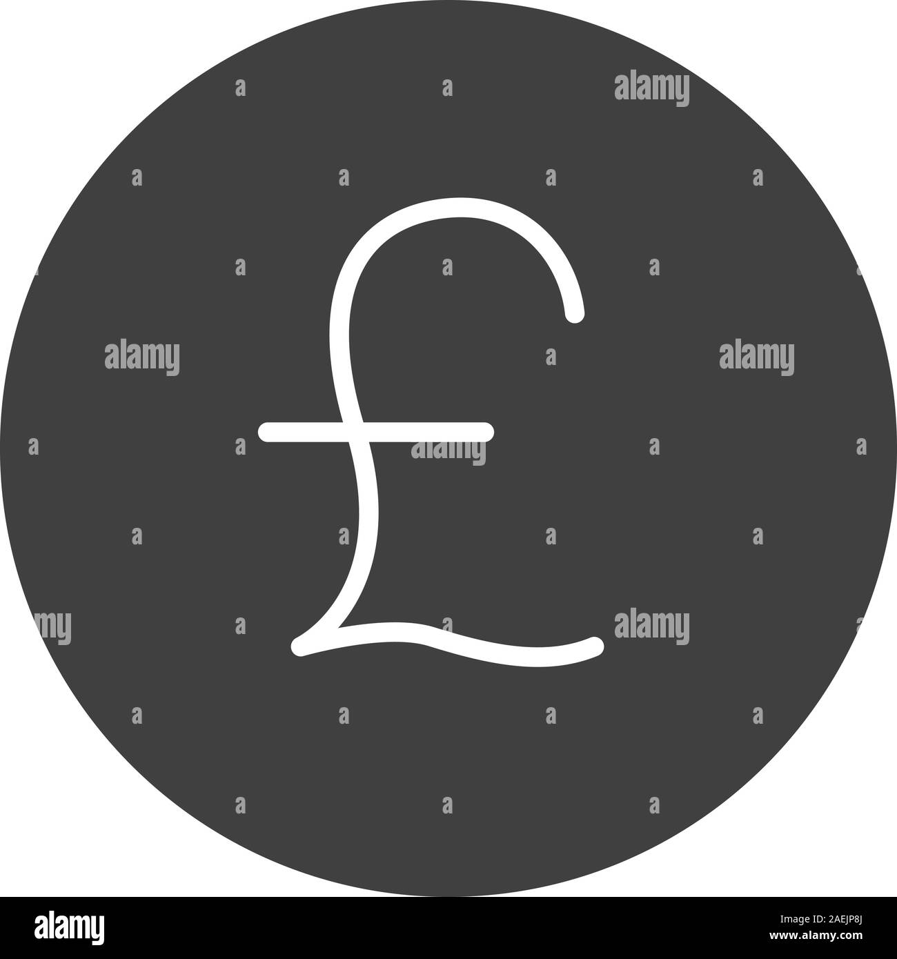 Pound glyph icon. Silhouette symbol. Great Britain national currency ...