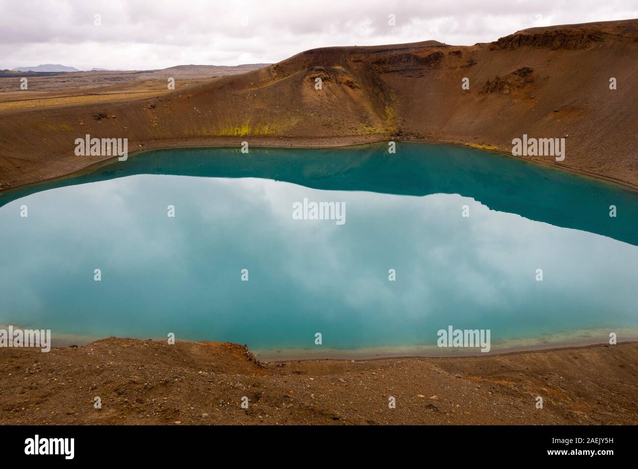 Magnete da frigorifero con panorama della caldera Krafla a Myvatn