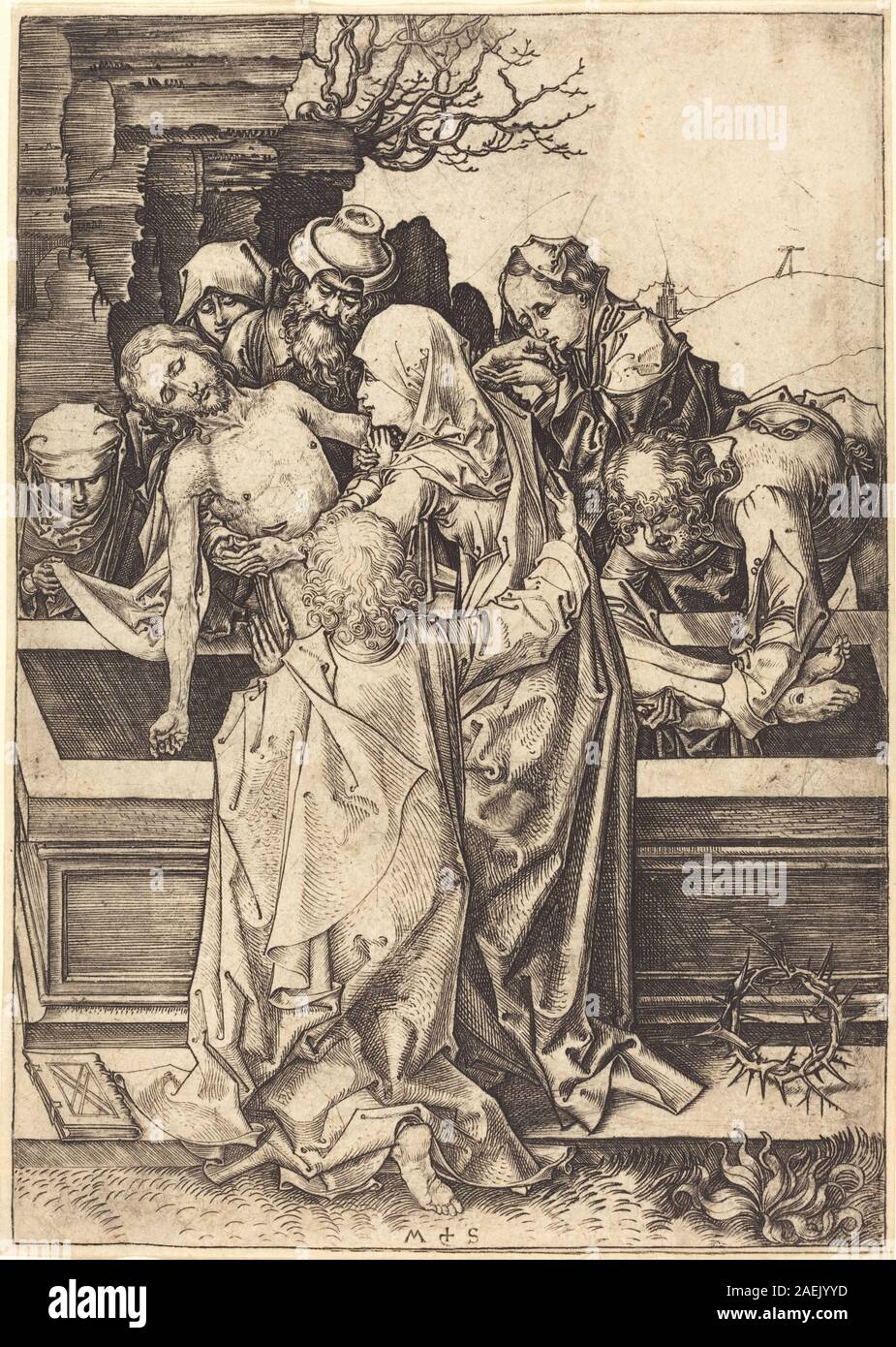 A copperplate engraving by Martin Schongauer around 1480 depicting the ...