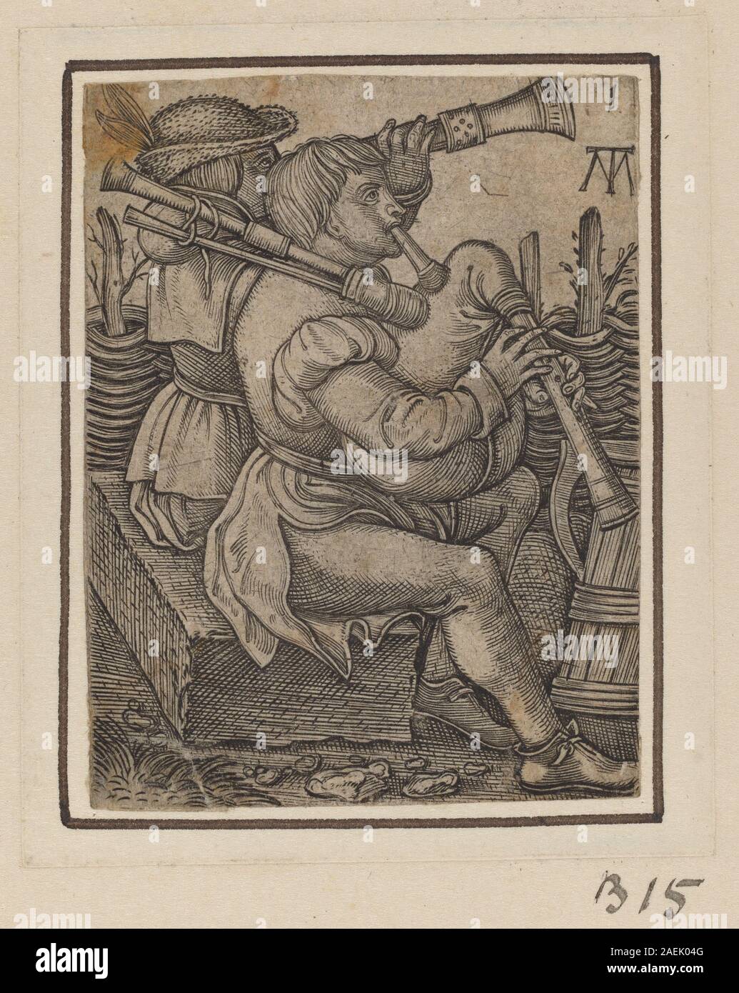 Martin Treu, Bagpipe Players, c 1540 Bagpipe Players; circa 1540 date Stock Photo