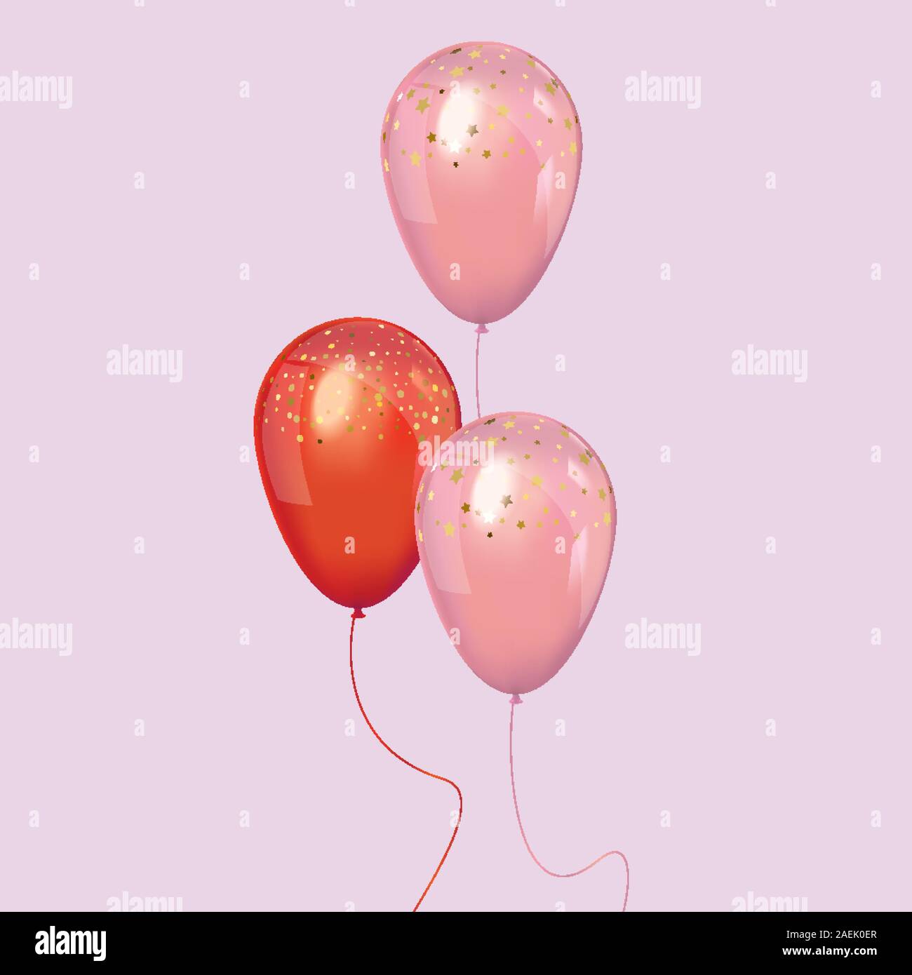 Group red balloons Stock Vector Images - Alamy
