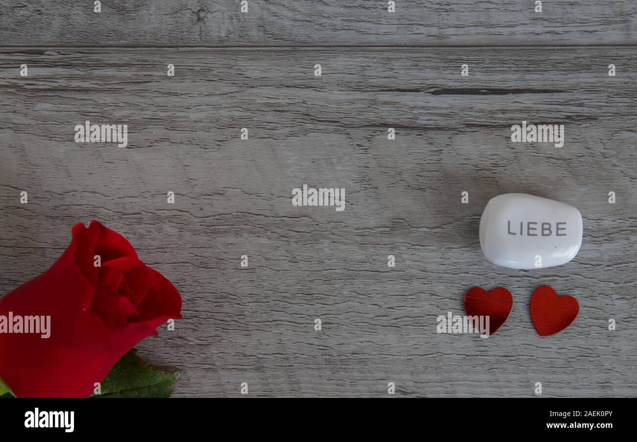 Rose two hearts stone hi-res stock photography and images - Alamy