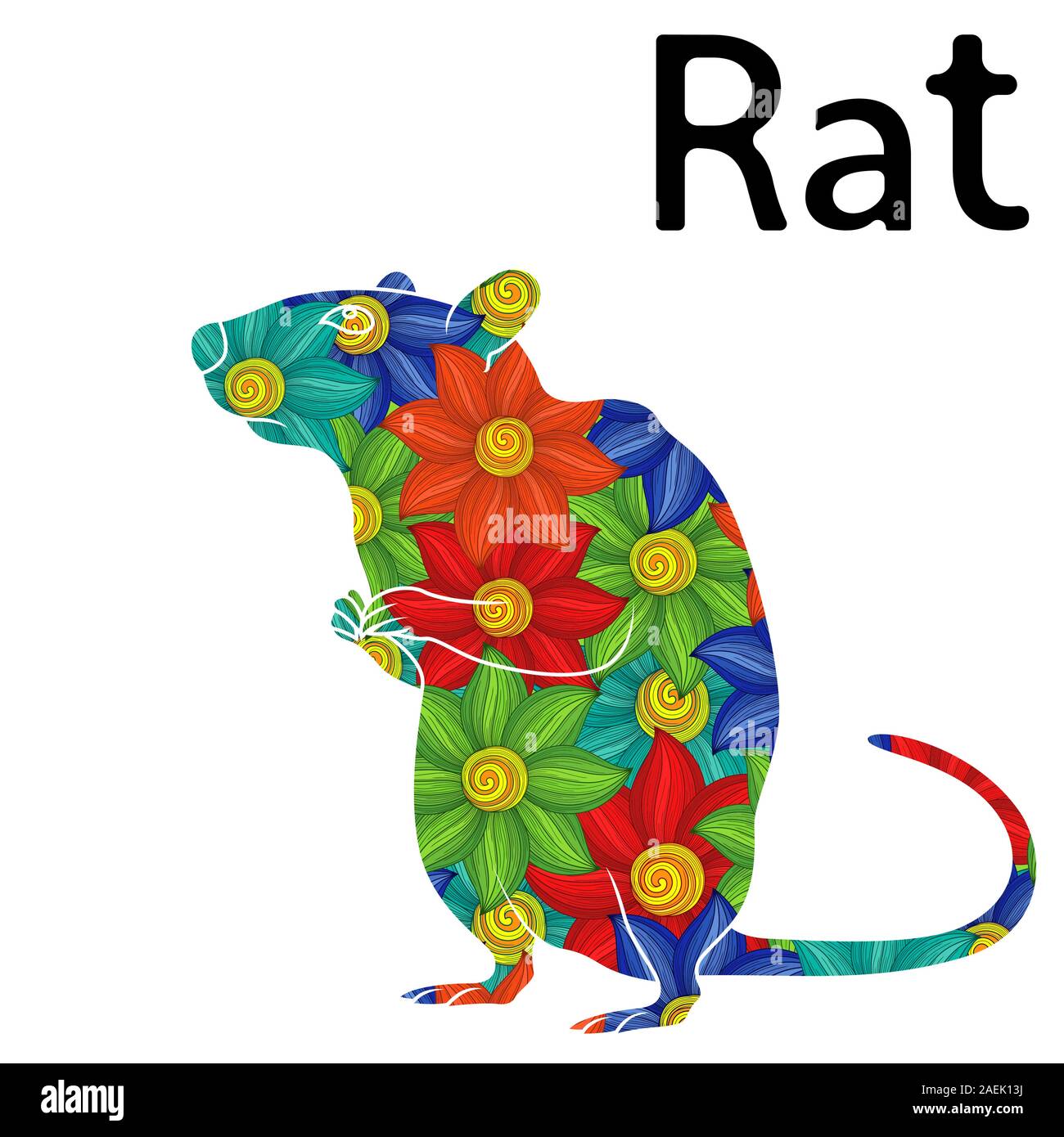 Chinese Sign Rat, symbol of New Year on the Eastern calendar, hand ...