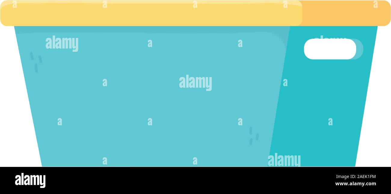 plastic bucket clean tool icon on white background vector illustration ...