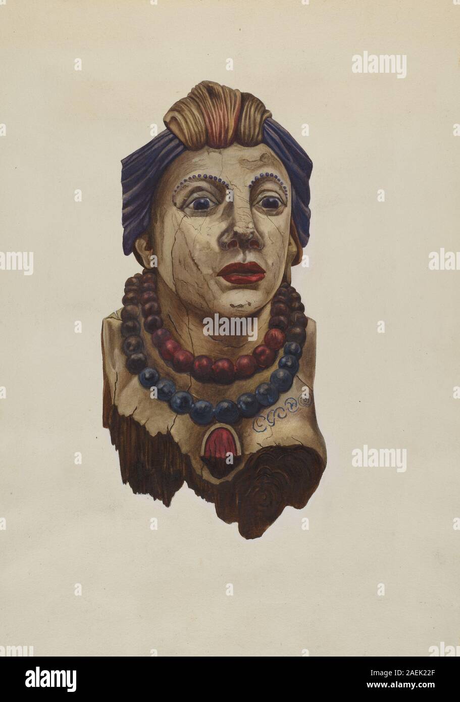 Mary E Humes, Indian Princess Figurehead, c 1938 Indian Princess Figurehead; circa 1938 date Stock Photo