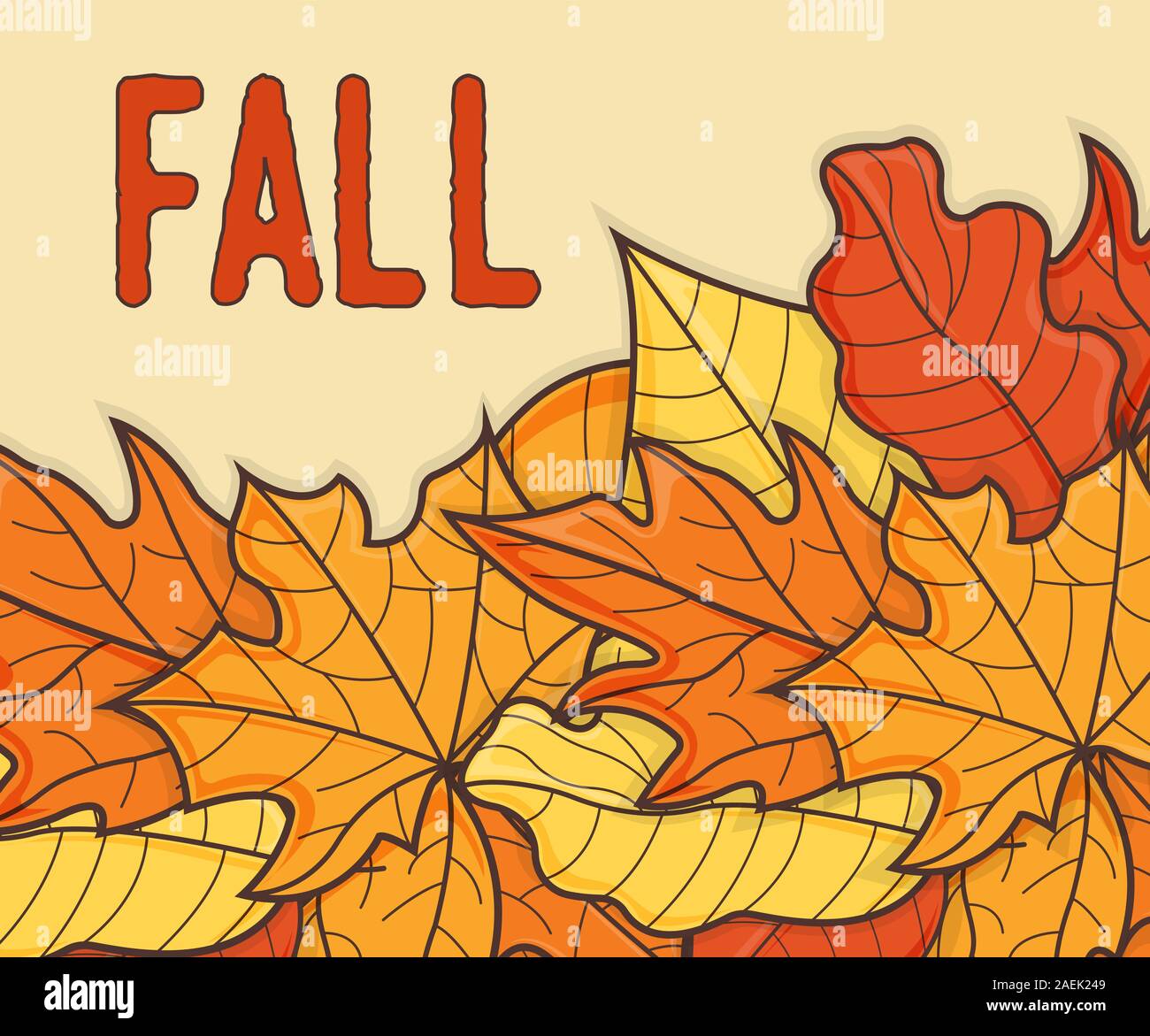 Fall and Autumn Banner Concept. Leaf Fall Background. Autumn Symbol ...