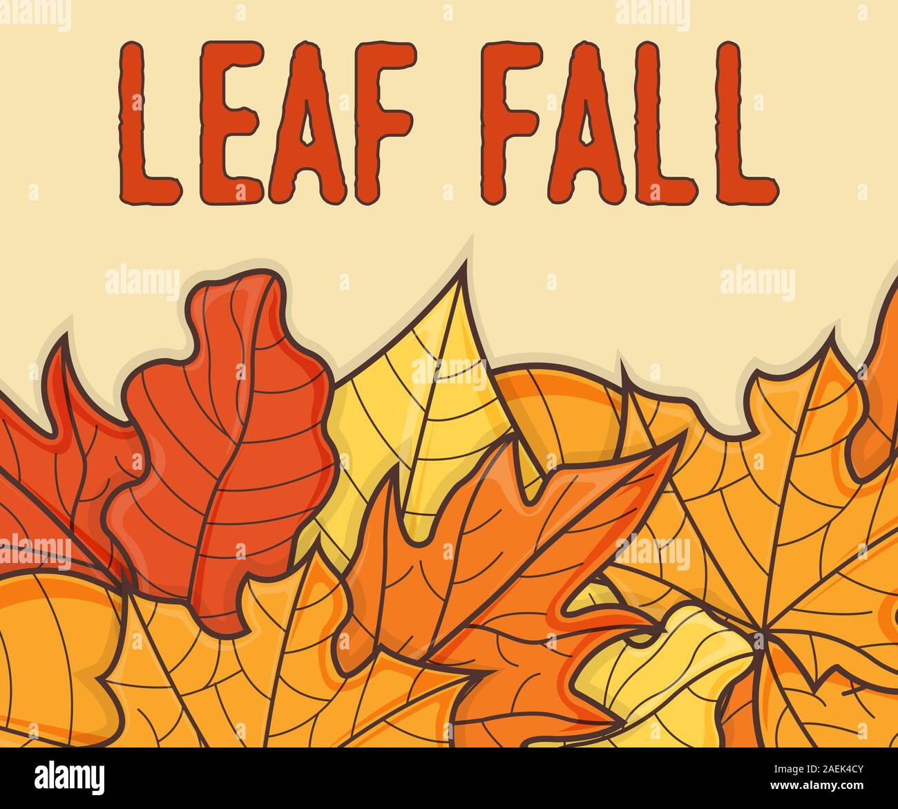 Fall and Autumn Banner Concept. Leaf Fall Background. Autumn Symbol ...