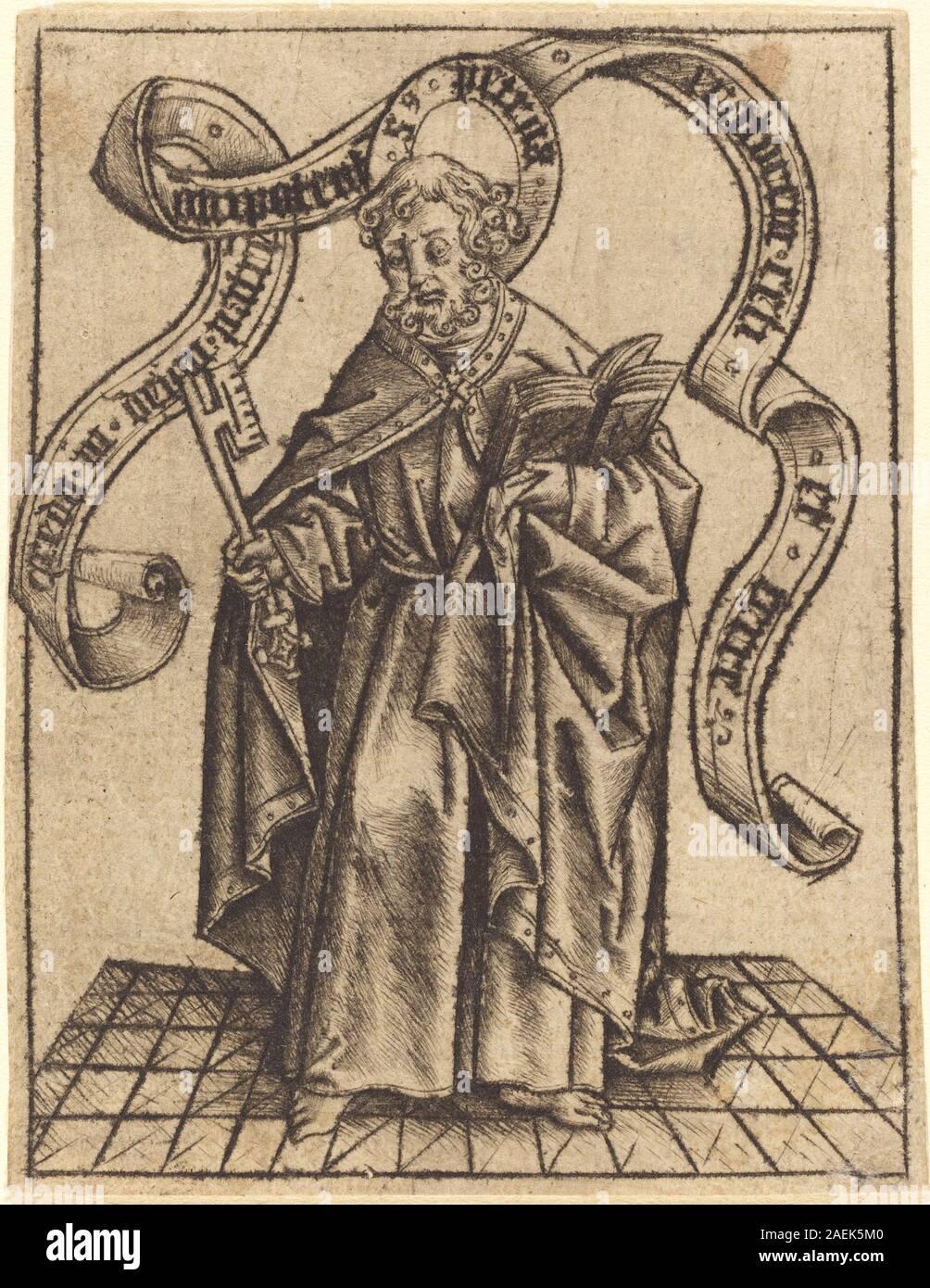 A painting of Saint Peter by the Master of the Berlin Passion, created ...