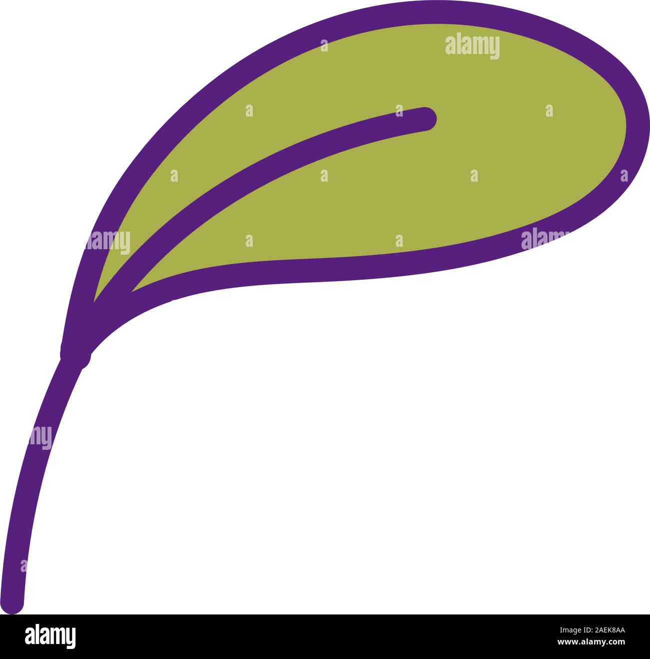 green foliage leaf eco nature icon vector illustration Stock Vector ...