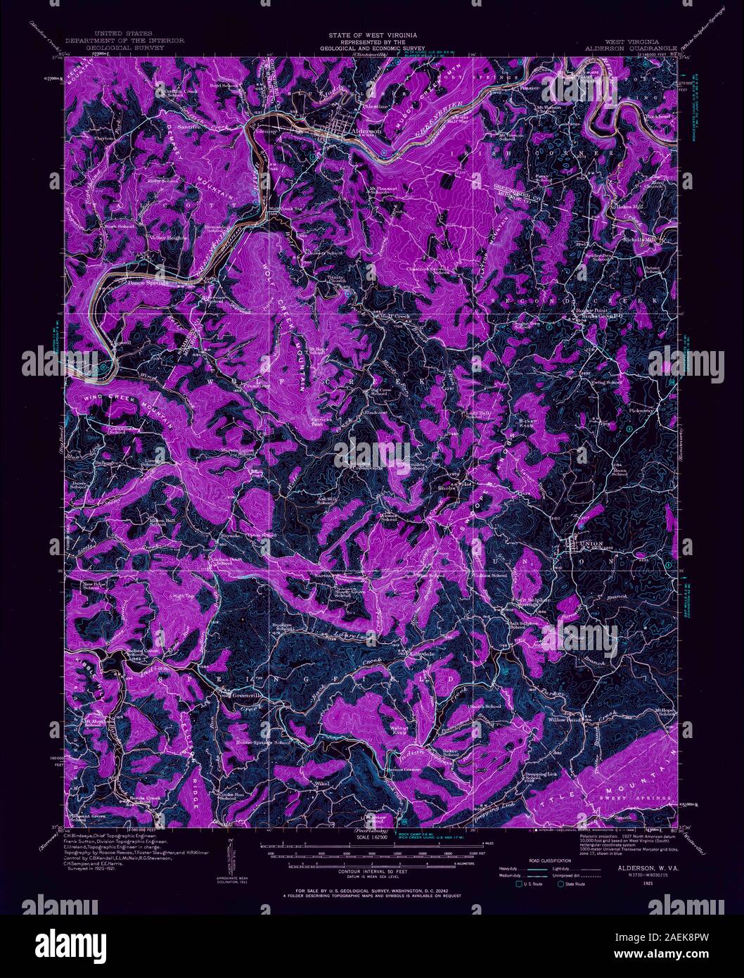 Map of alderson hires stock photography and images Alamy