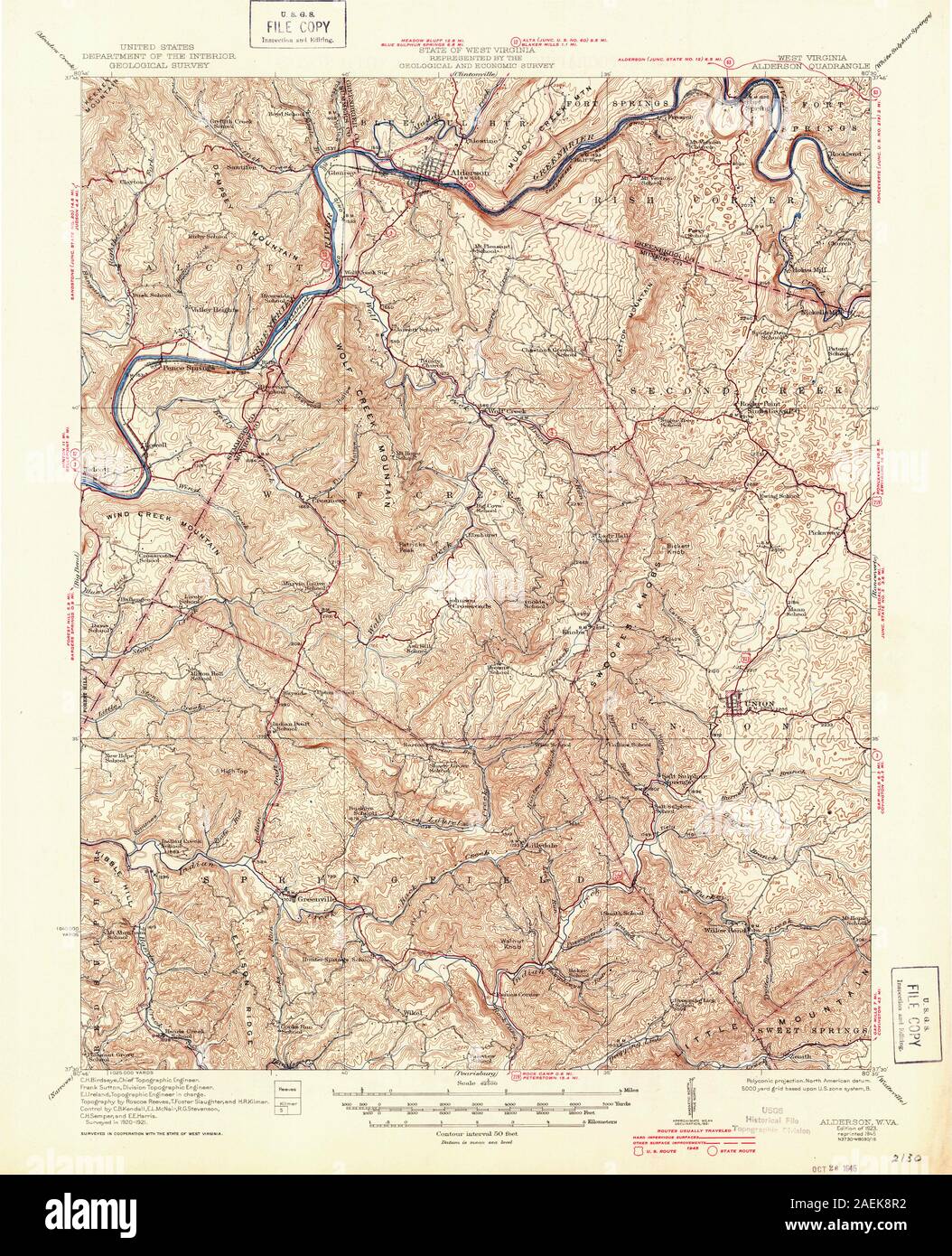 Map of alderson hires stock photography and images Alamy