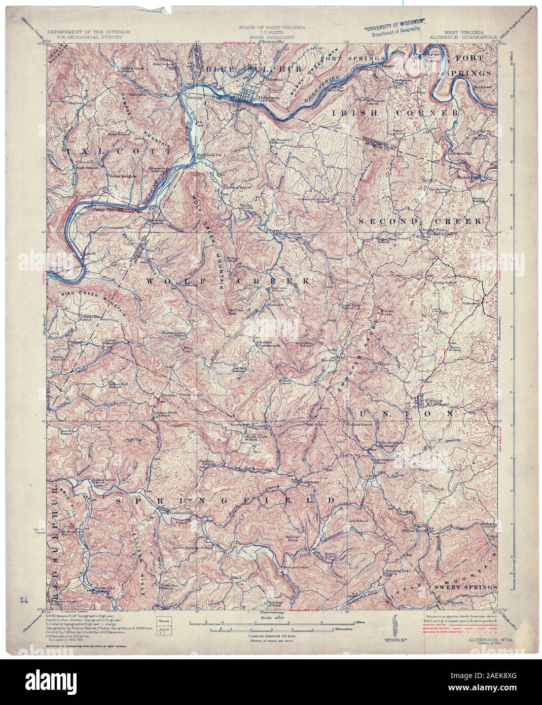 Map of alderson hires stock photography and images Alamy