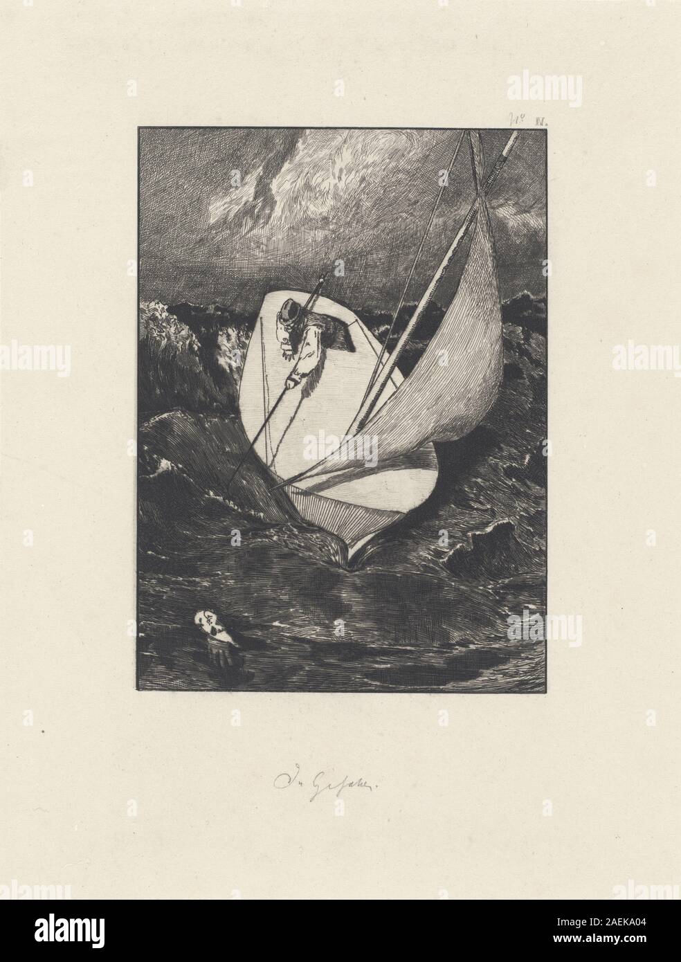 Max Klinger, Rescue (Rettung), 1878-1880 Rescue (Rettung); 1878/1880 Stock Photo