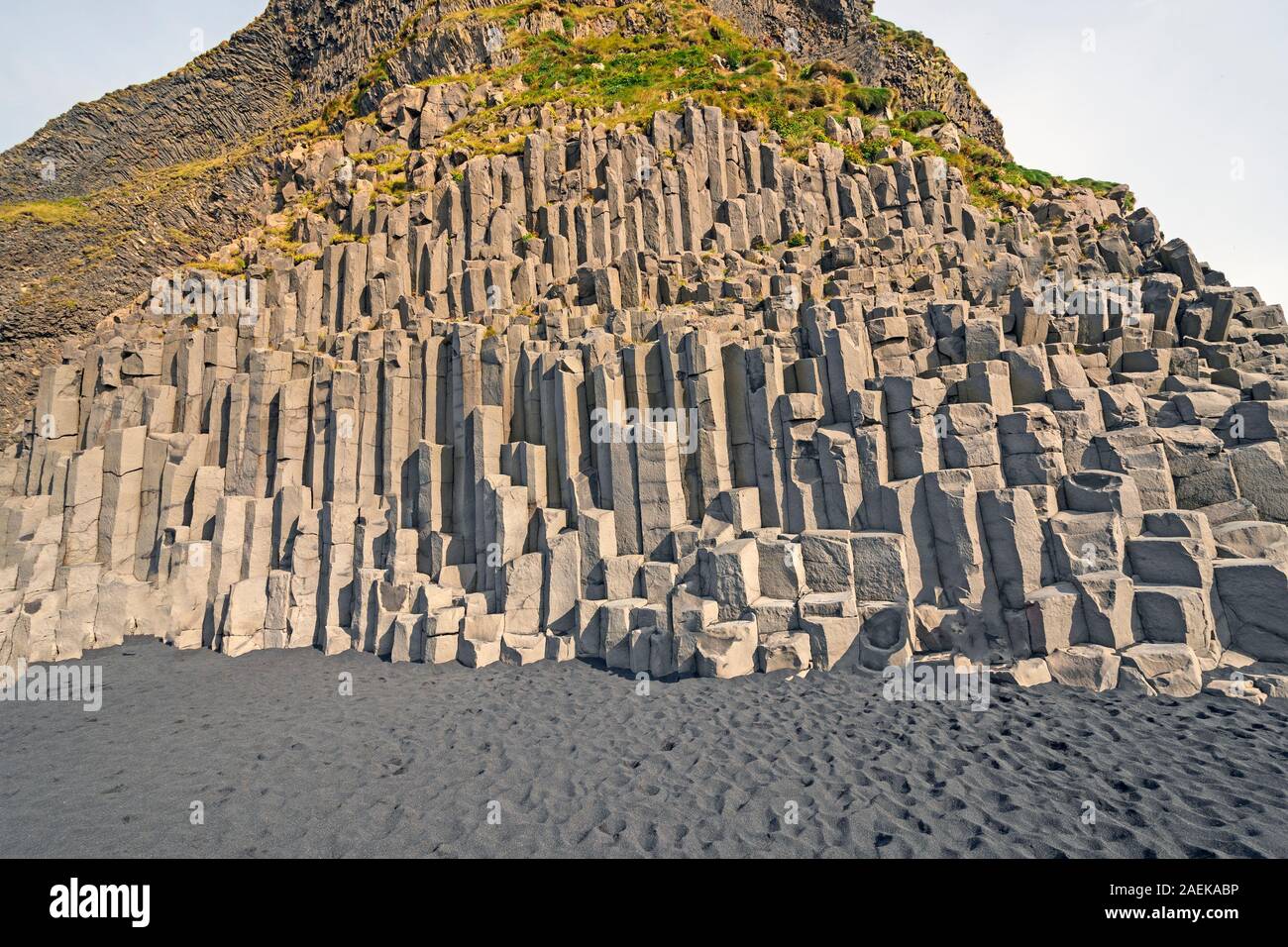 Dramatic Basalt Columns On Remote Reynisfjara Beach Near Vik Iceland Dramatic Basalt Columns On Remote Reynisfjara Beach Near Vik Iceland