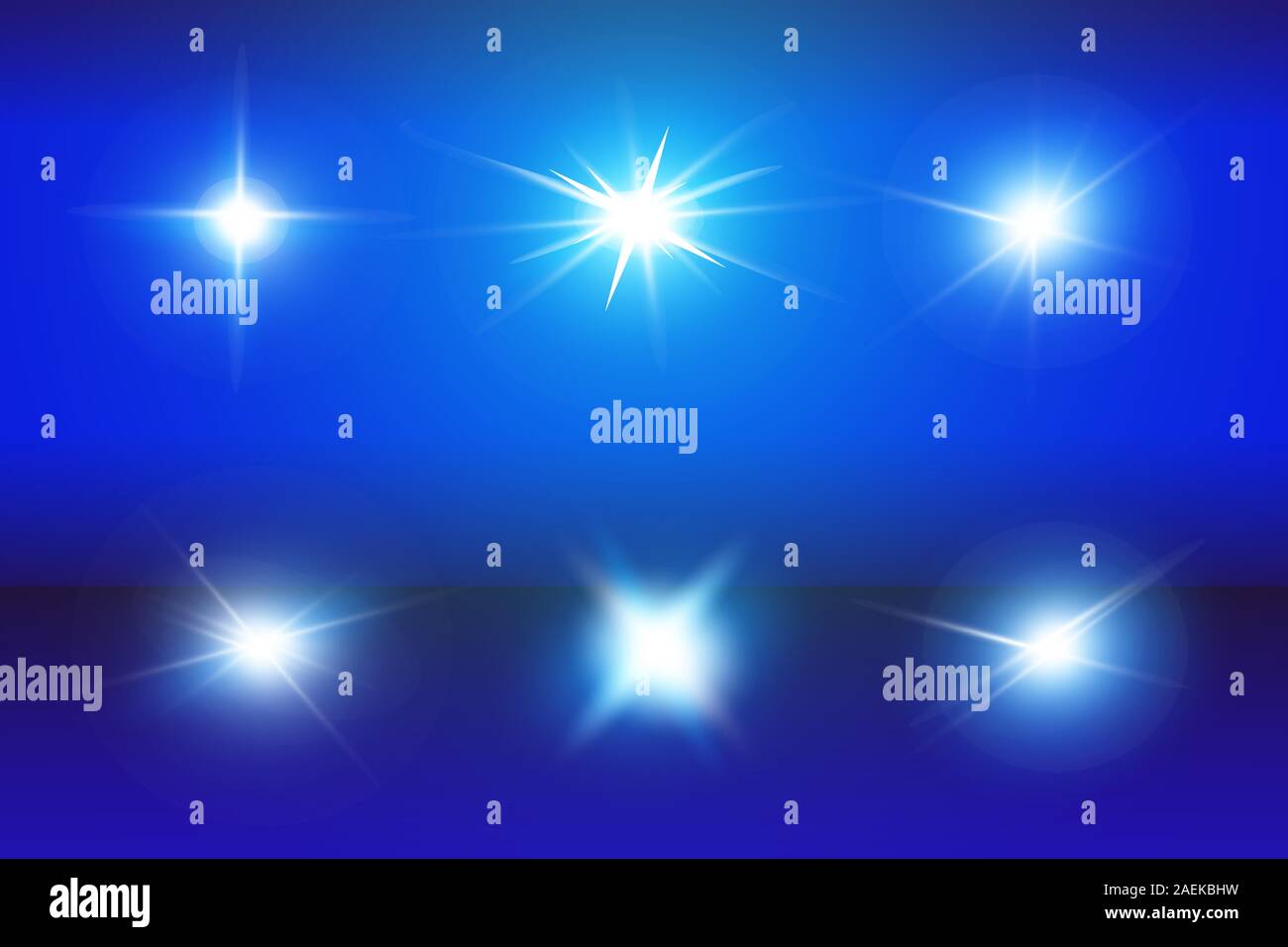 Set of Vector Neon Light Effects. Blue glowing light explodes .Bright ...