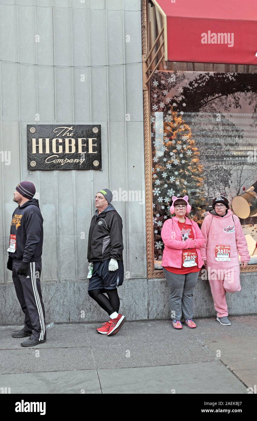 Runners in the 2019 A Christmas Story Run wait outside the landmark ...