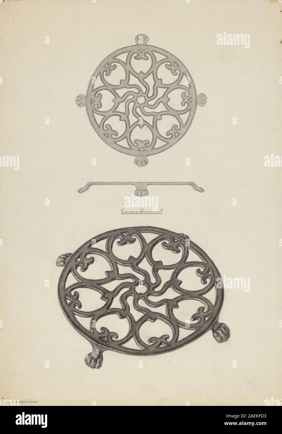 Milton Grubstein, Trivet, c 1938 Trivet; c. 1938 Stock Photo Alamy