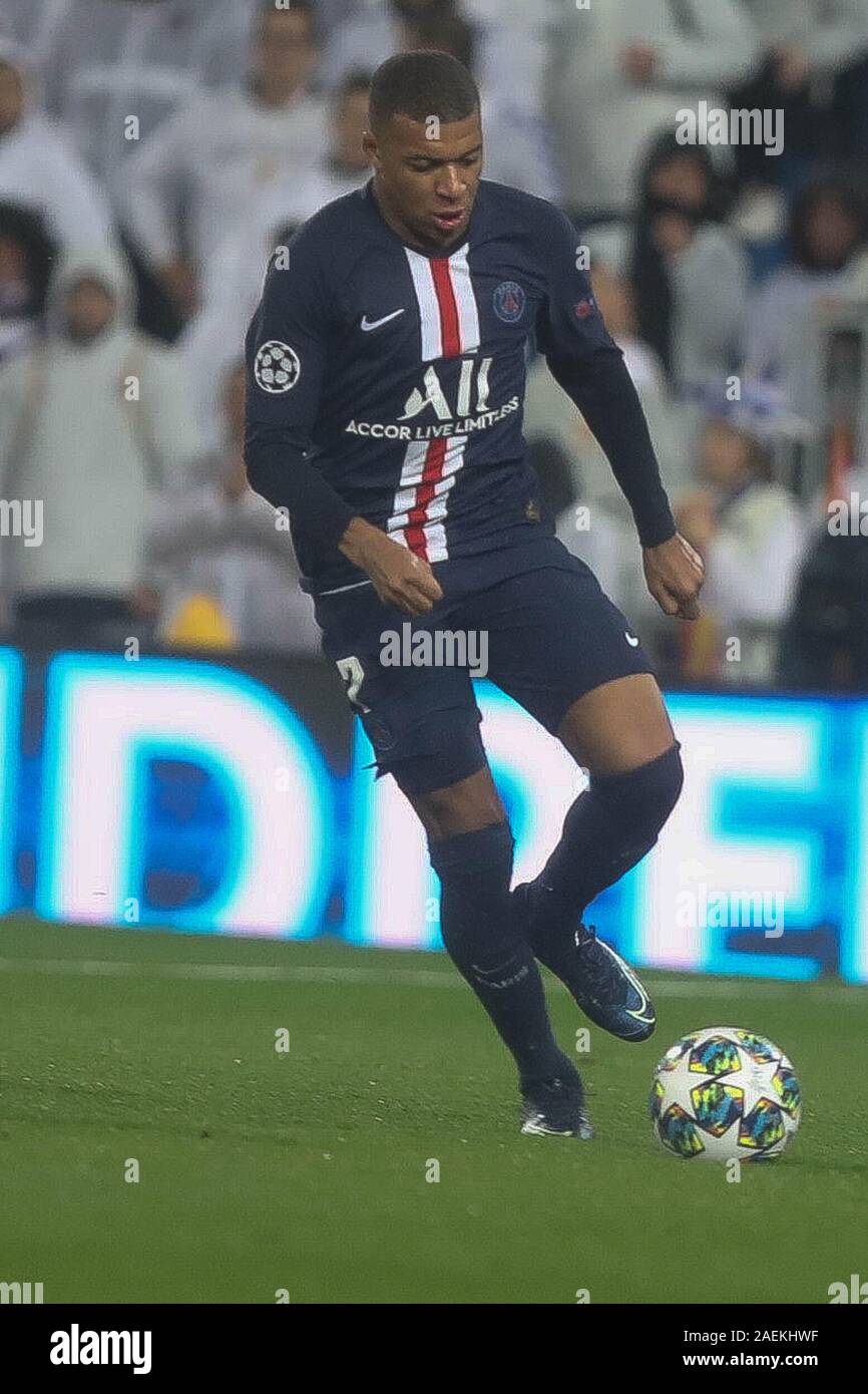 Kylian M Bappe Of Paris Saint Germain During The Uefa Champions League Group A Football Match Between Real Madrid Cf And Paris Saint Germain On November 26 19 At Parc Des Princes Stadium In