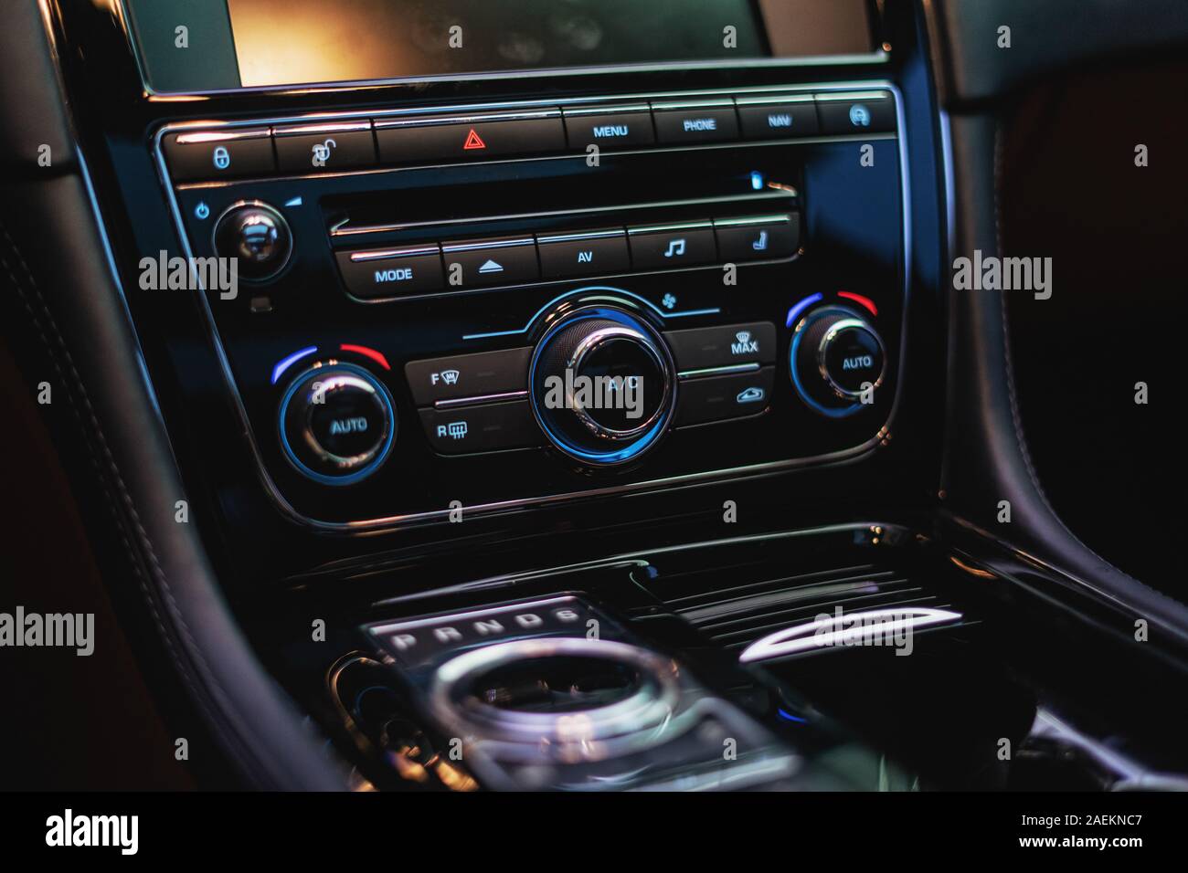 Modetn luxuty climate control with cold and hot adjustments Stock Photo