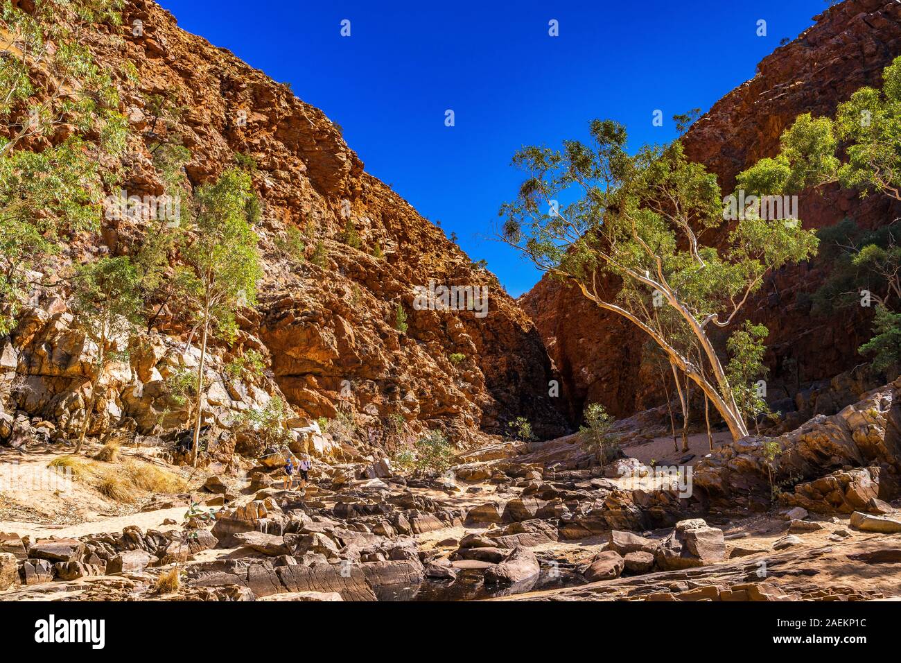 Redbank Gorge is a gap in the West MacDonnell Ranges in the Northern Territory, Australia Stock Photo