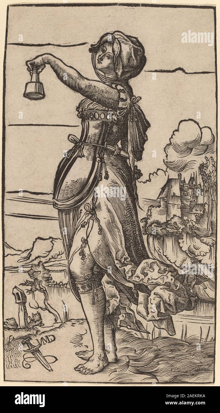 The Foolish Virgin by Niklaus Manuel I, 1518, is an artwork depicting a ...