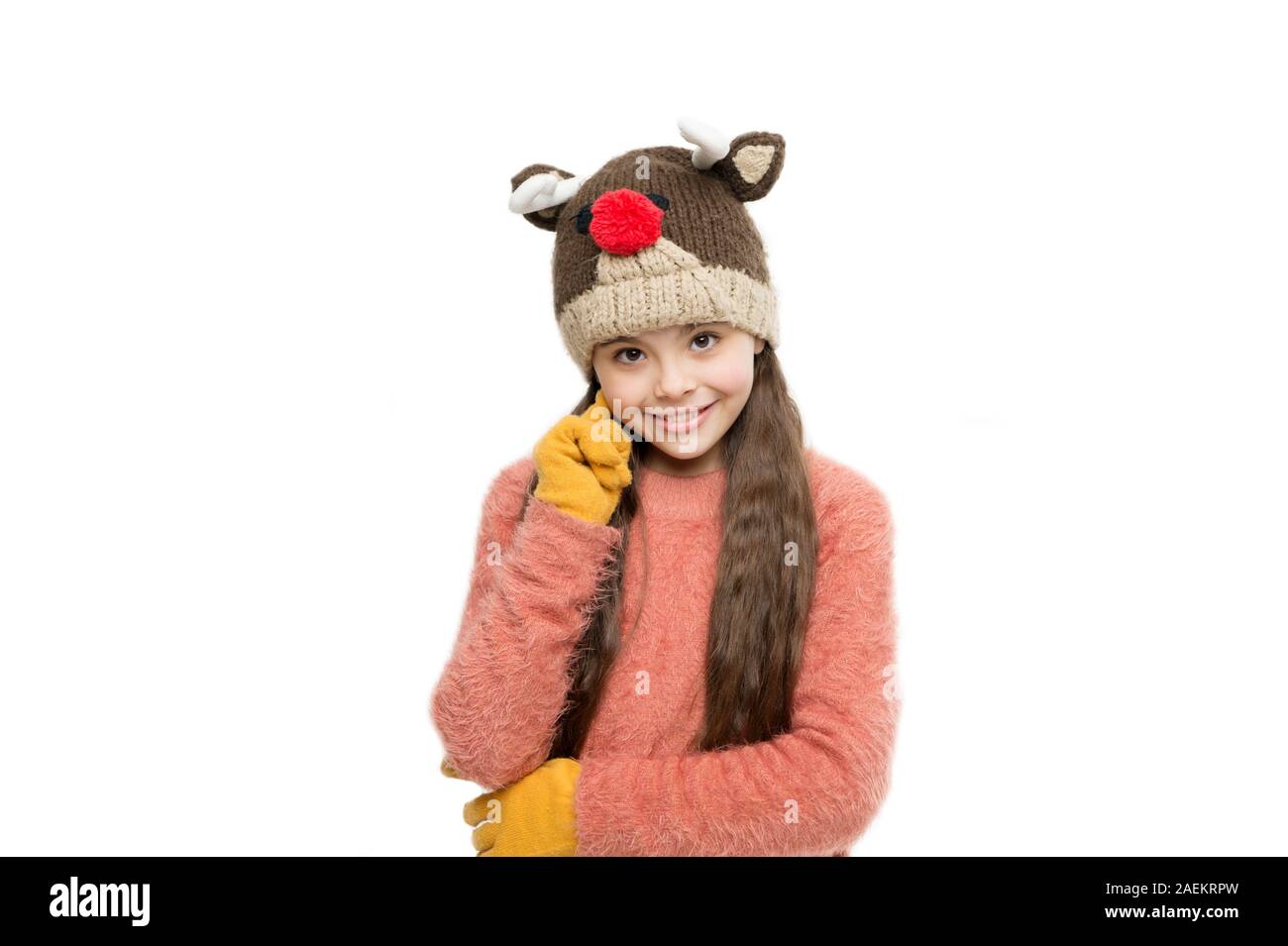 feeling cosy and warm. kid knitwear fashion. smiling little kid portrait. ready for winter cold. playful small girl hat. her favorite knitted funny hat. active healthy childhood Stock Photo - Alamy feeling cosy and warm. kid knitwear fashion. smiling little kid portrait. ready for winter cold. playful small girl hat. her favorite knitted funny hat. active healthy childhood Stock Photo - Alamy