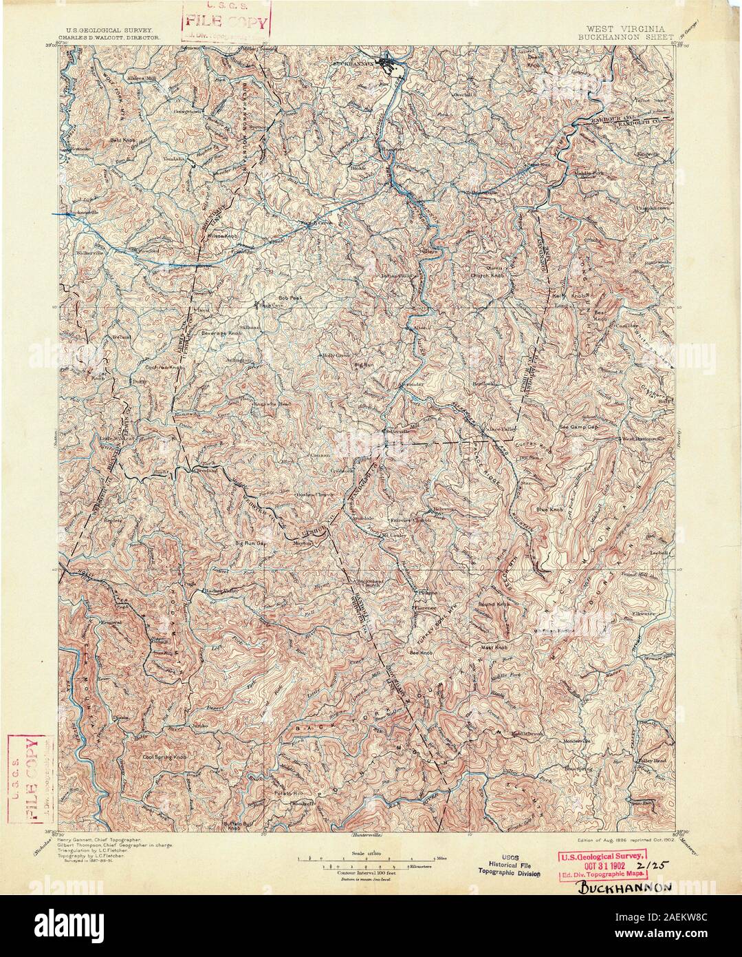 Buckhannon map hires stock photography and images Alamy