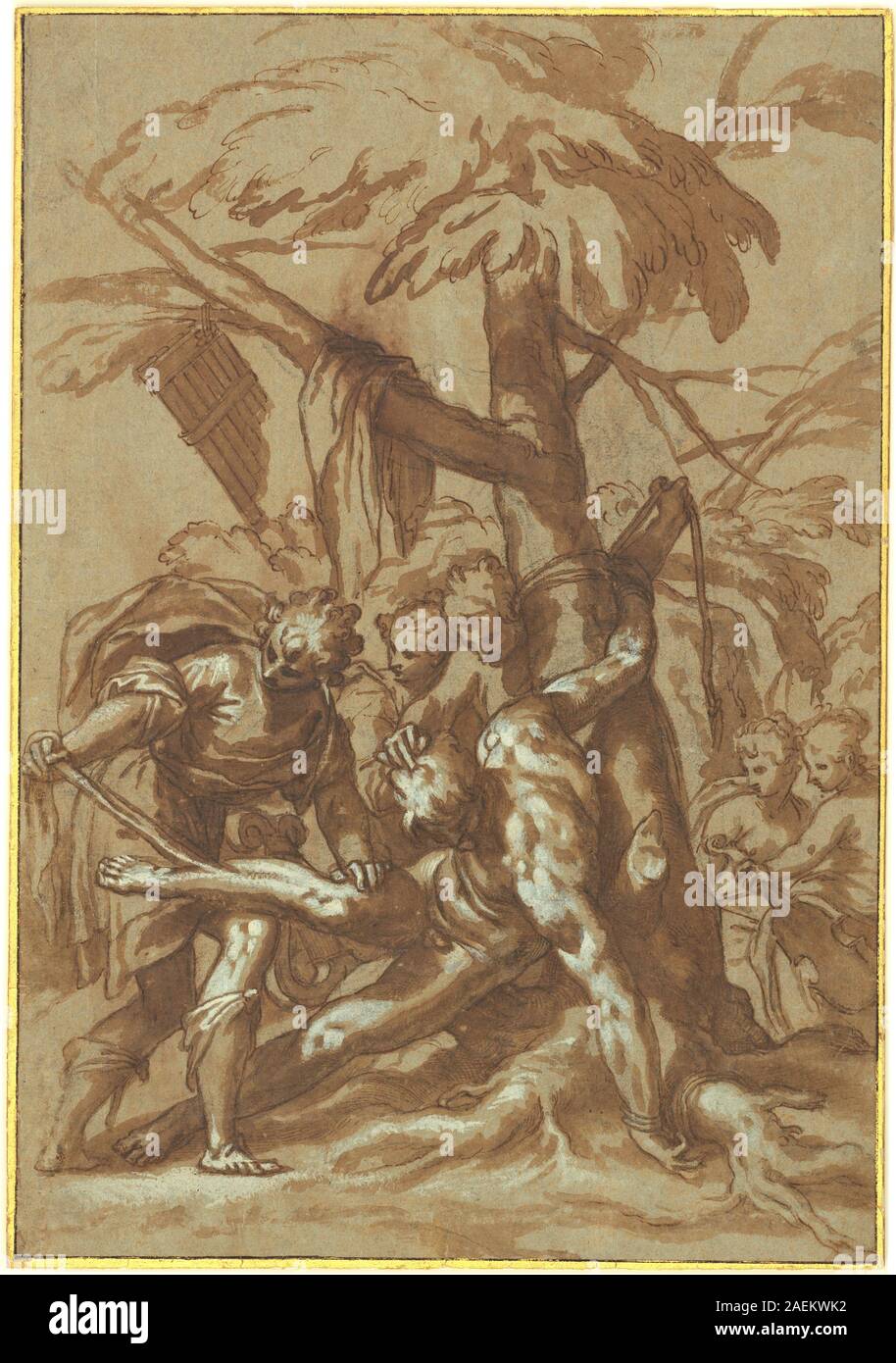 Paolo Farinati, The Flaying of Marsyas, 1570-1575 The Flaying of Marsyas; 1570/1575 Stock Photo