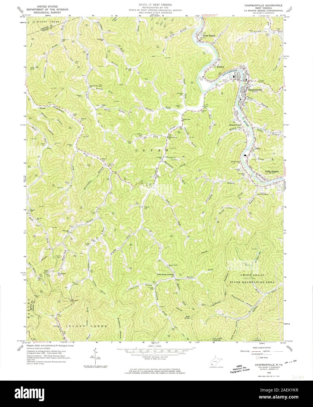 Chapmanville map hires stock photography and images Alamy