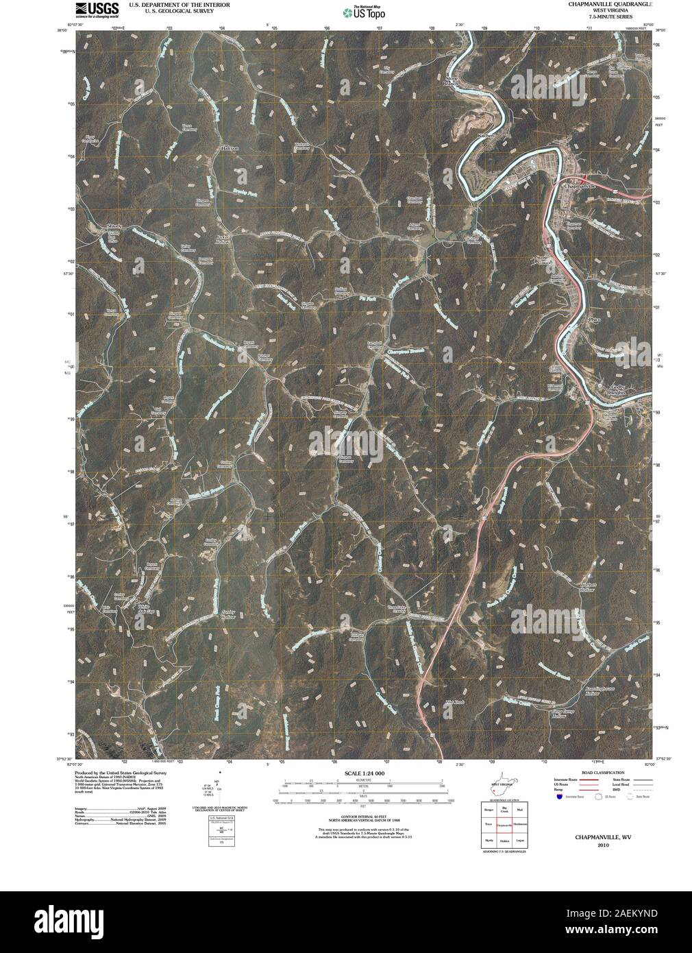 Map of chapmanville Cut Out Stock Images & Pictures Alamy