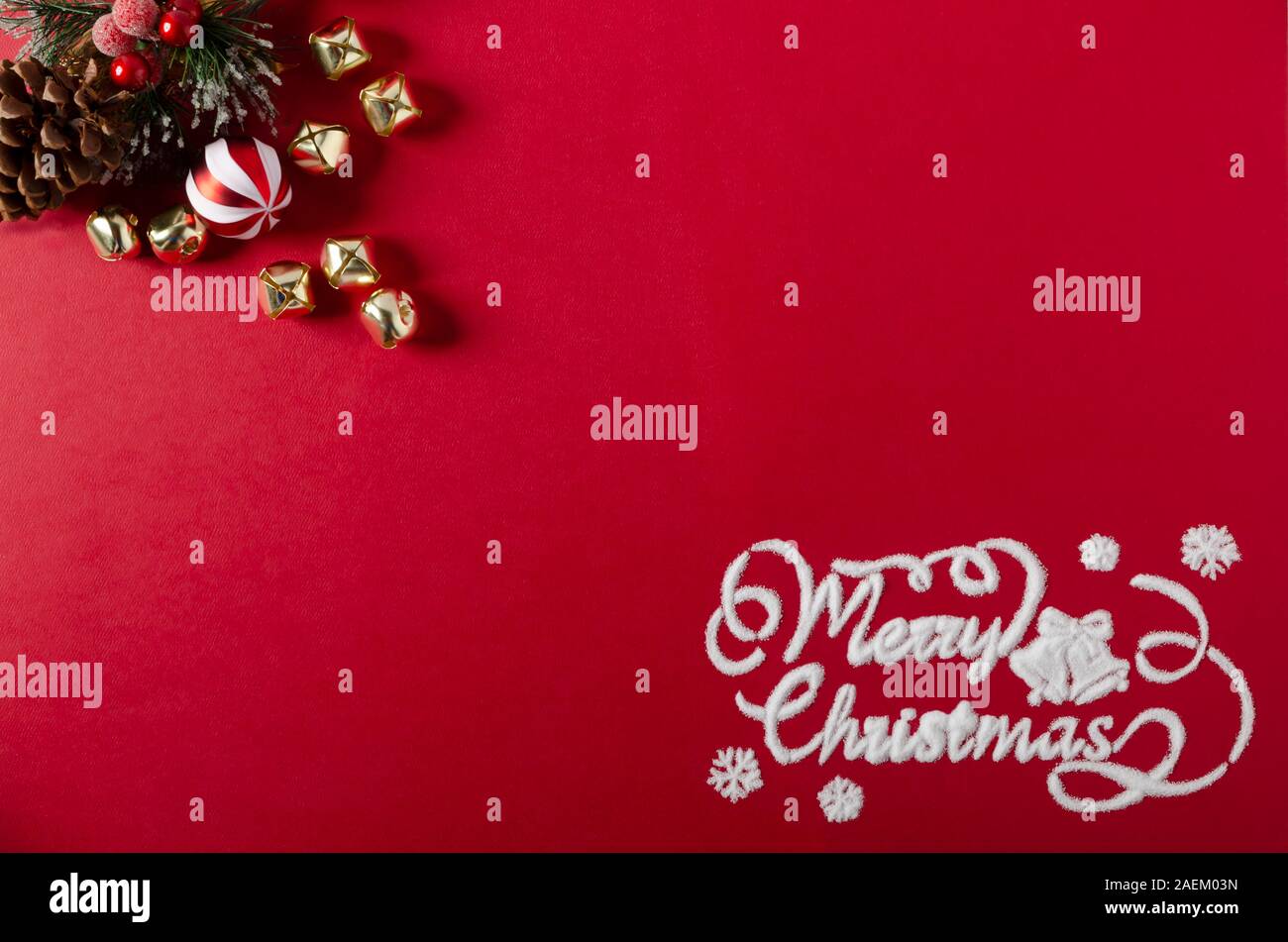 Christmas cheer on a red background Stock Photo - Alamy