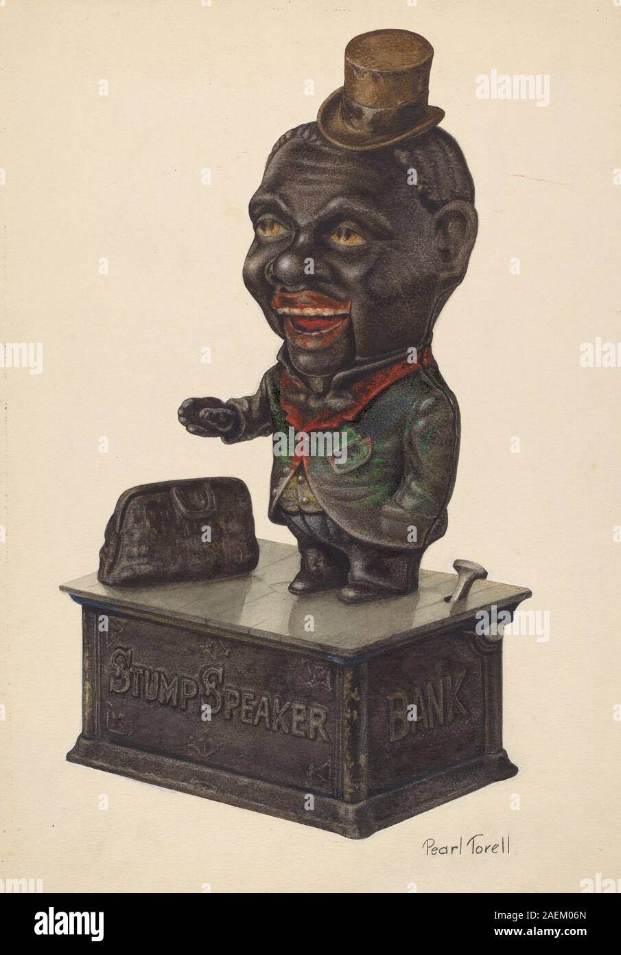 Pearl Torell, Toy Bank Stump Speaker, c 1938 Toy Bank Stump Speaker