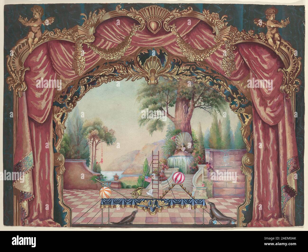 Backdrop for Vaudeville Stage by Perkins Harnly and Nicholas Zupa