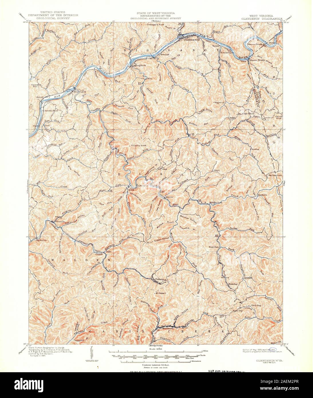 WV Clendenin 700576 1909 62500 Stock Photo Alamy