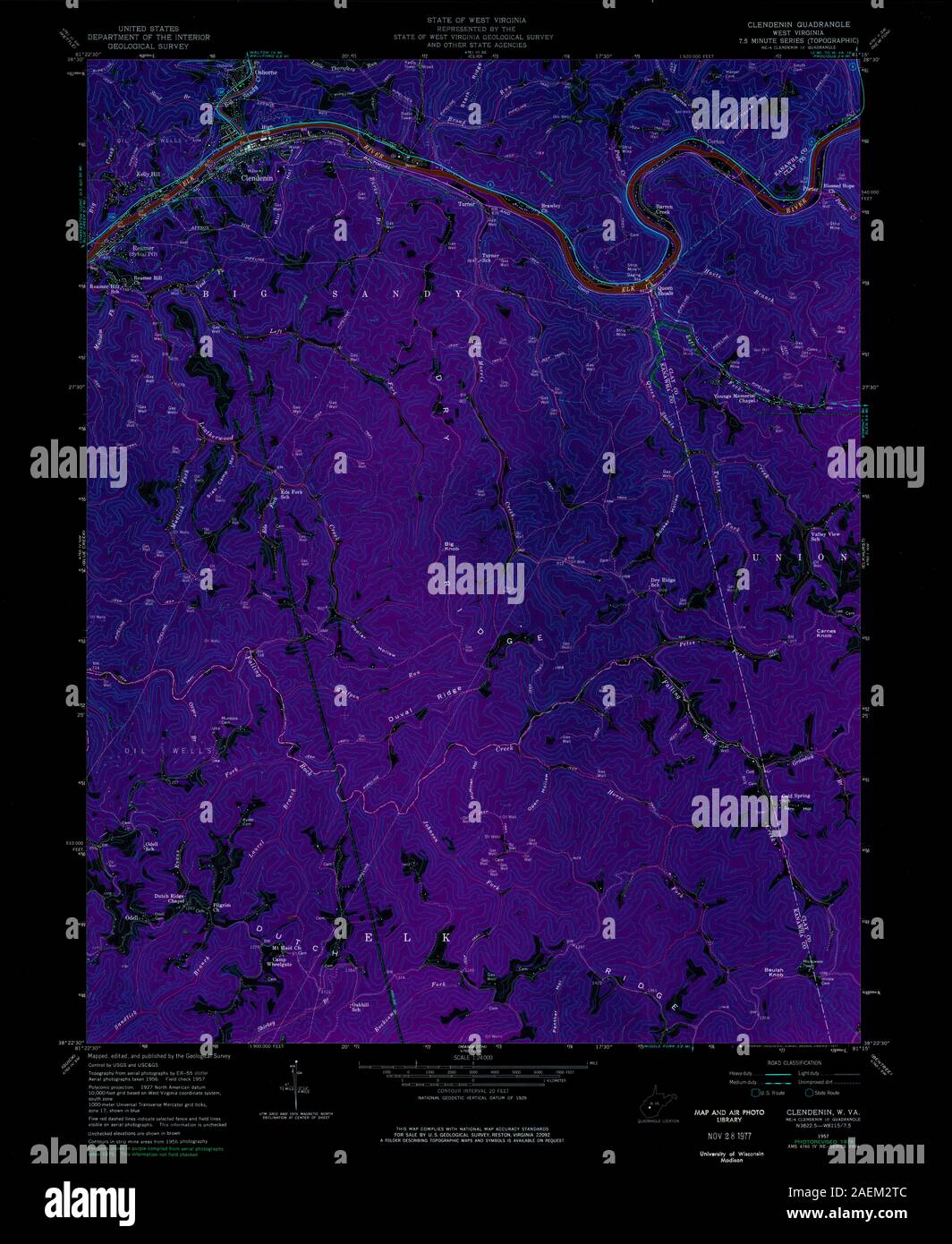 WV Clendenin 700578 1957 24000 Inverted Stock Photo Alamy