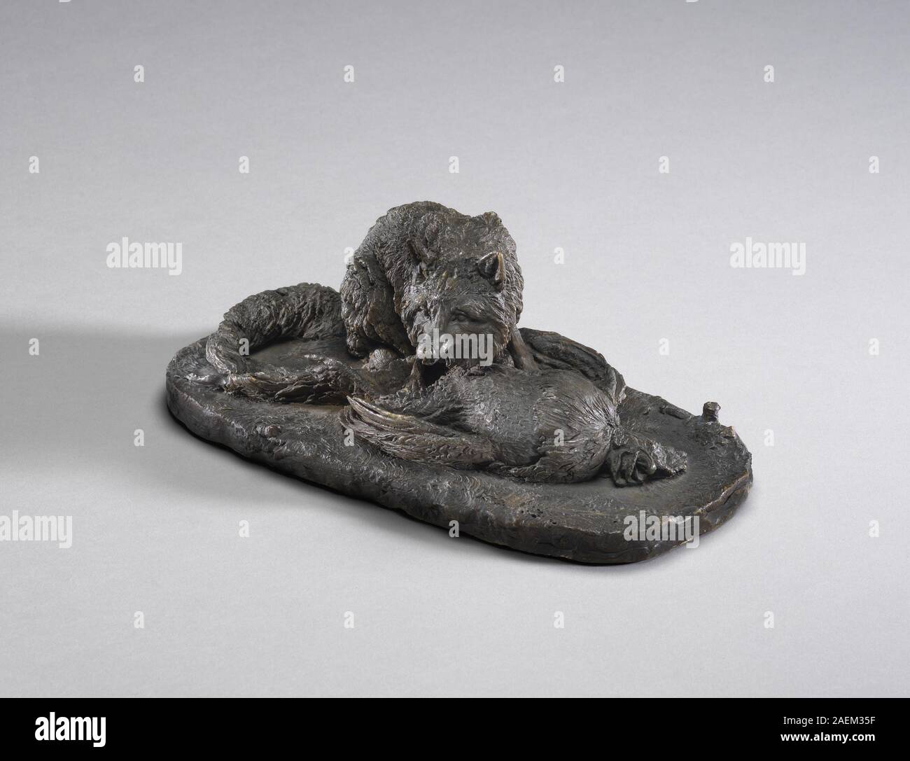 Sculpture by Pierre-Jules Mêne from the 19th century depicting a fox ...