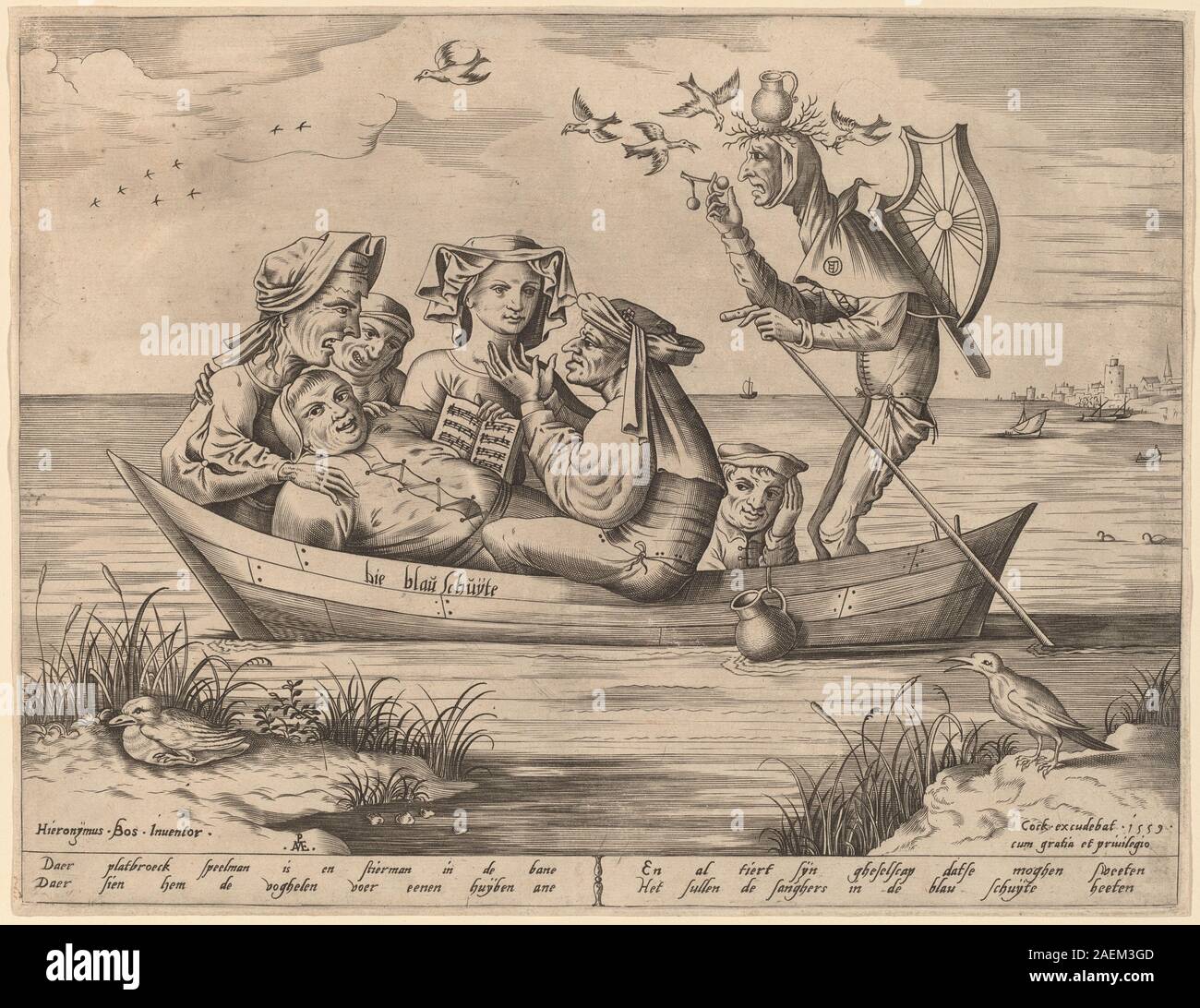 Pieter van der Heyden after Hieronymus Bosch, Die Blau Schuyte (The Ship of  Fools), 1559 Die Blau Schuyte (The Ship of Fools); 1559date Stock Photo -  Alamy