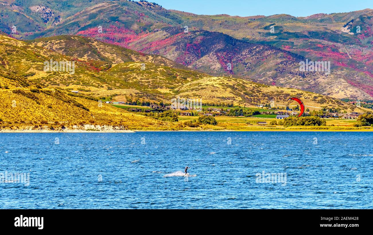 Fall Colors on the hills surrounding Deer Creek Reservoir near Provo ...