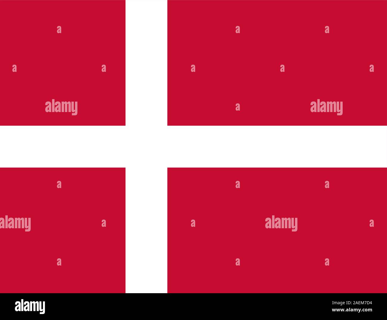 Denmark Flag. Official flag of Denmark. Vector illustration. Stock Vector