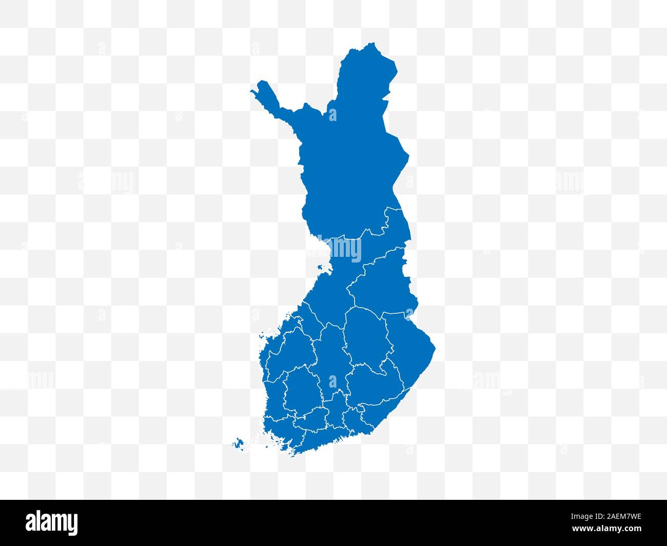 Finland map on transparent background. Vector illustration. Stock Vector