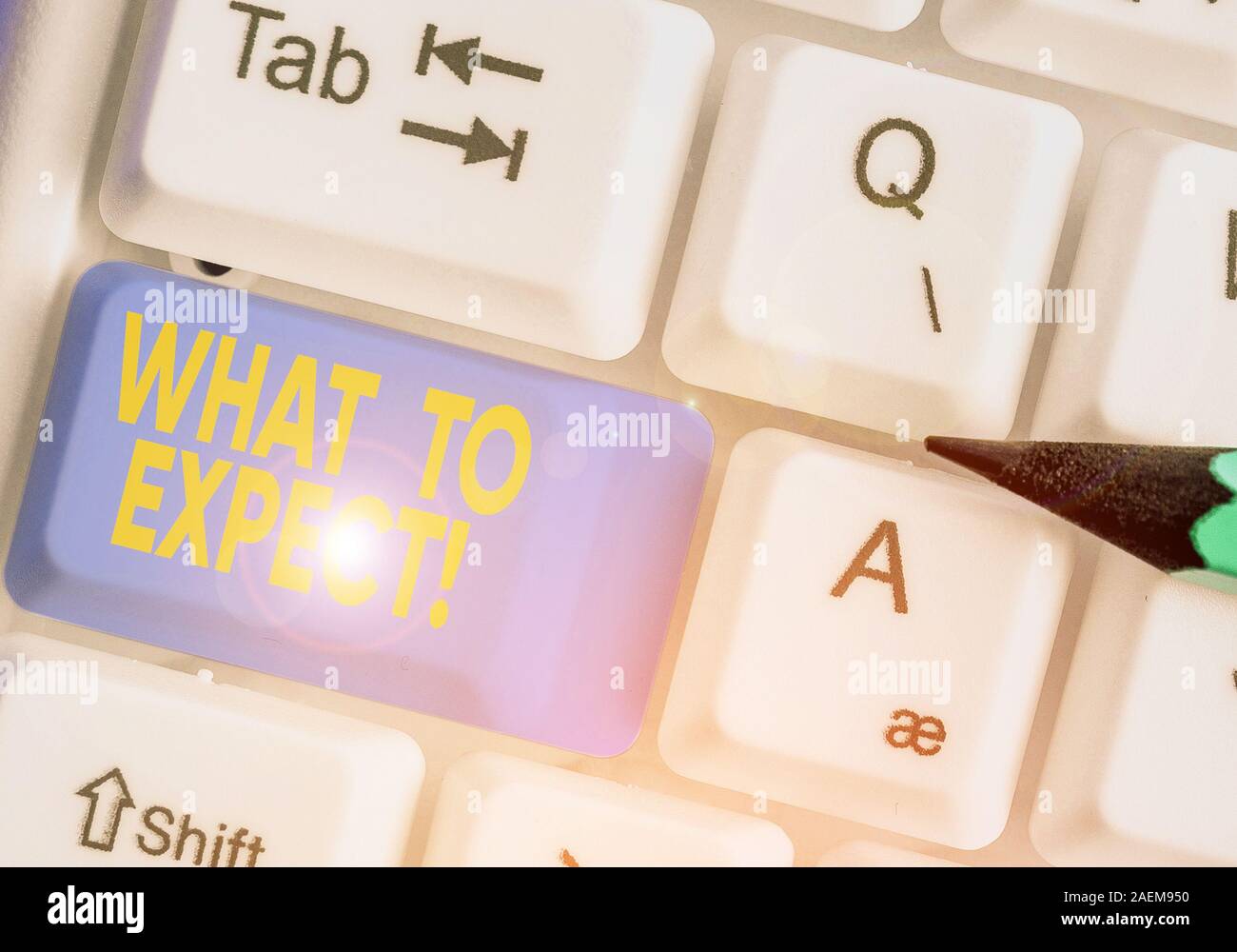 Expectantly Response Handwriting text What To Expect. Conceptual photo asking about regard ...