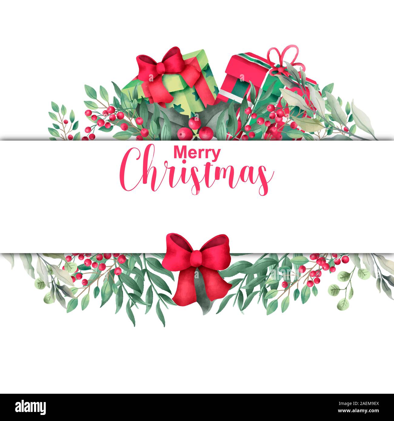 Merry Christmas Banner For Celebration Stock Photo - Alamy