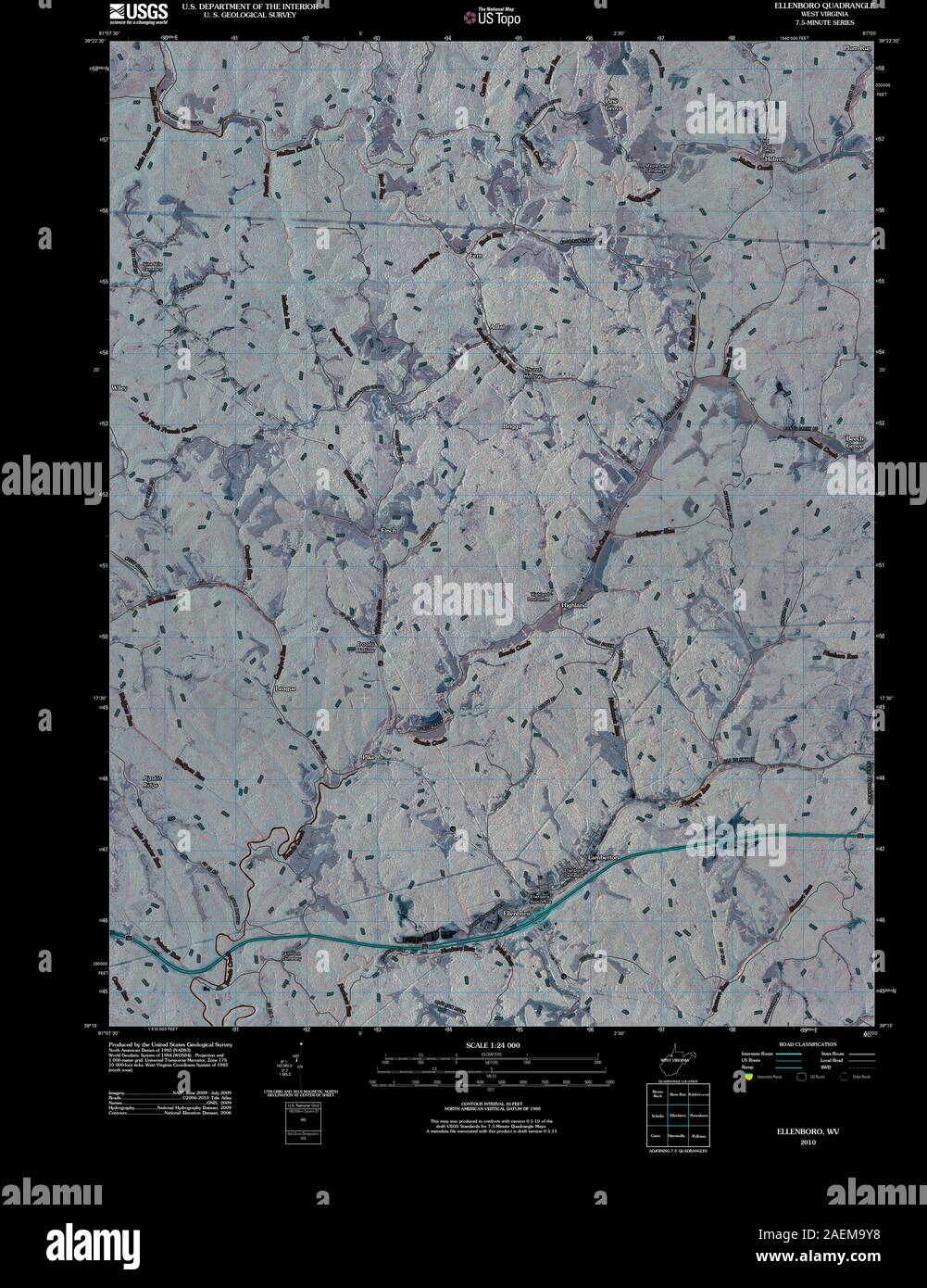 Map of ellenboro hires stock photography and images Alamy