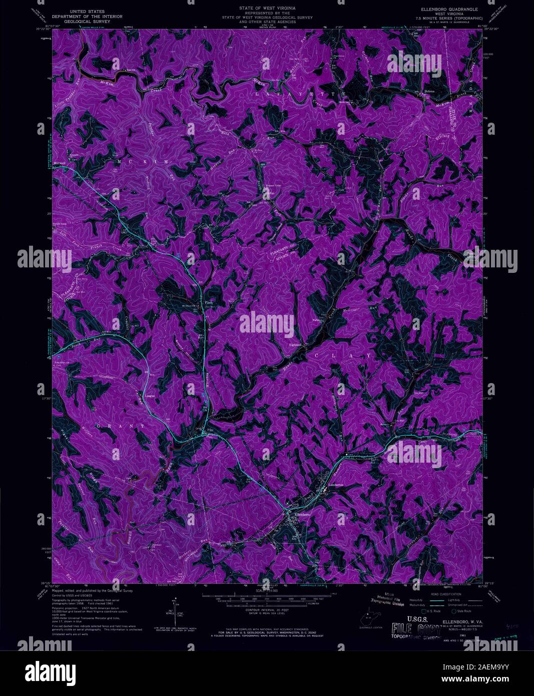 Map of ellenboro hires stock photography and images Alamy