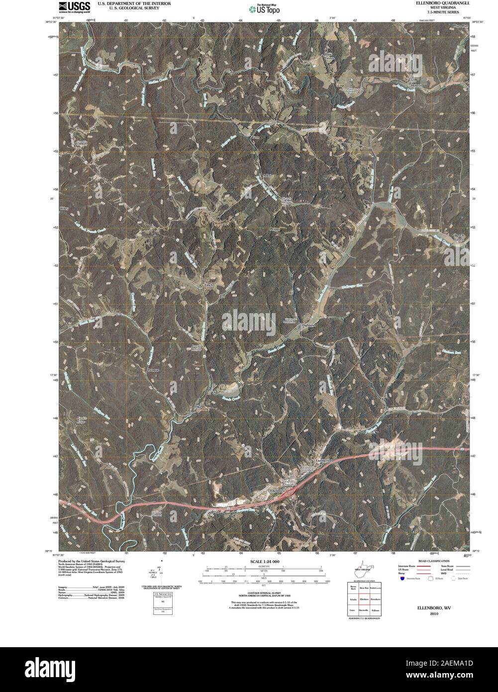 Map of ellenboro hires stock photography and images Alamy