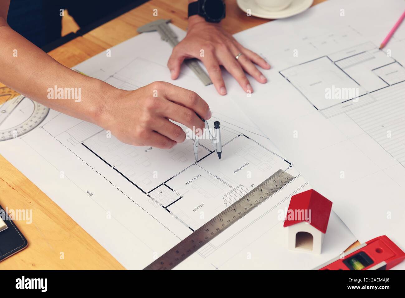 Engineer and Architect concept, Engineer Architects and Interior ...