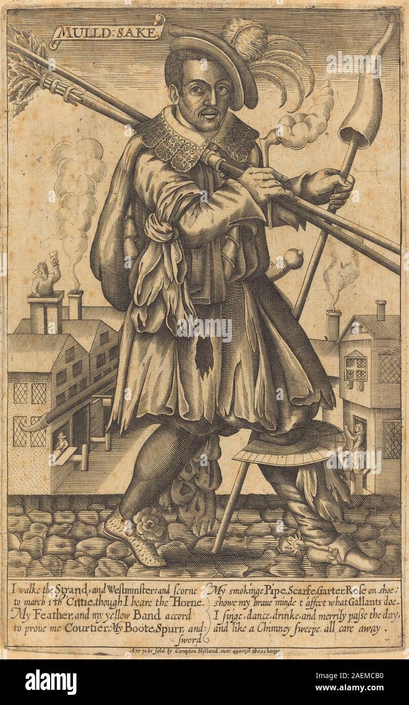 Renold Elstrack, Mulld -Sake (Portrait of John Cottington), published 1618, Mulld:Sake (Portrait of John Cottington); published 1618 Stock Photo