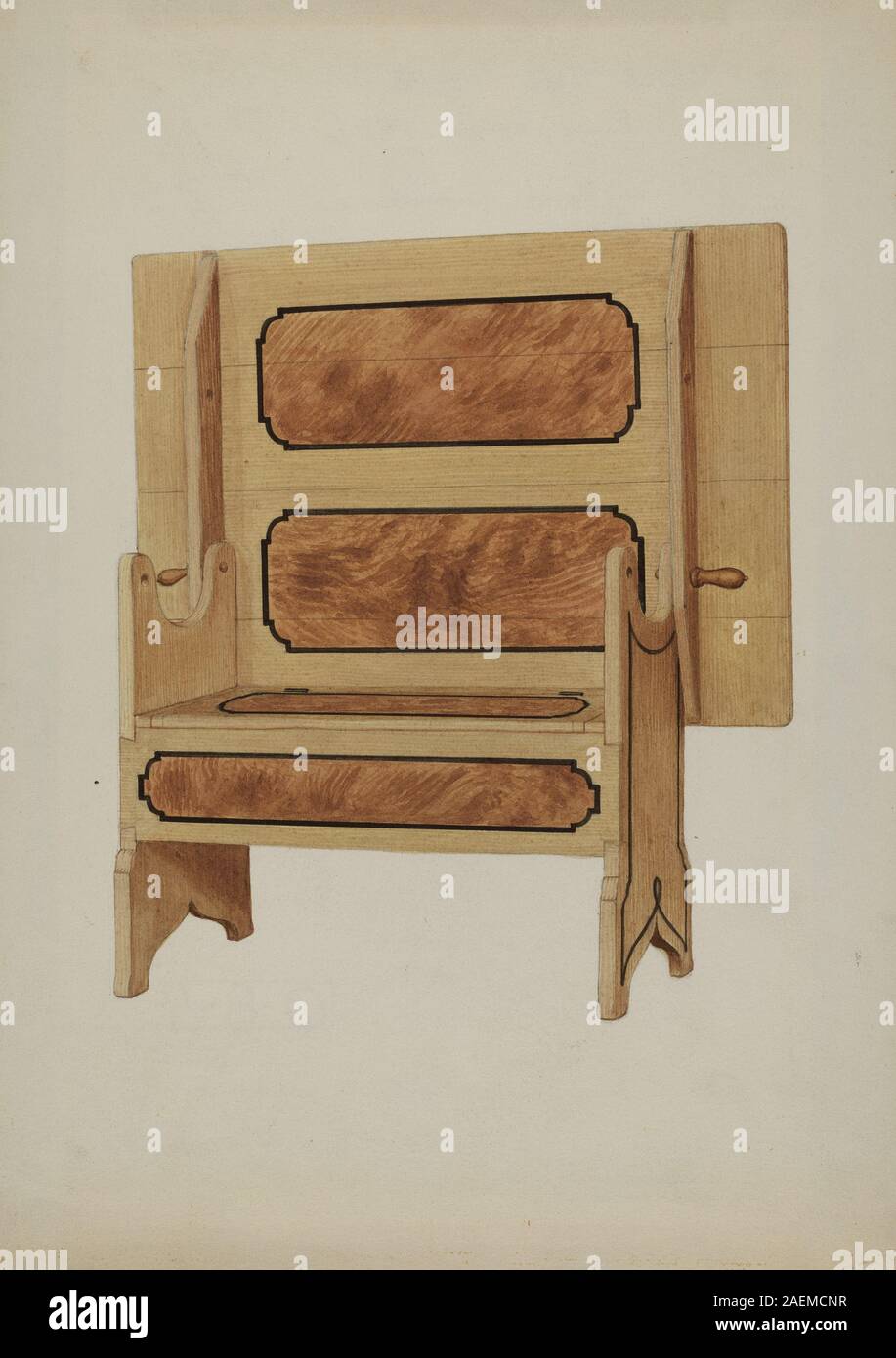 Rex F Bush, Pa German Hutch Table, c 1936, Pa. German Hutch Table